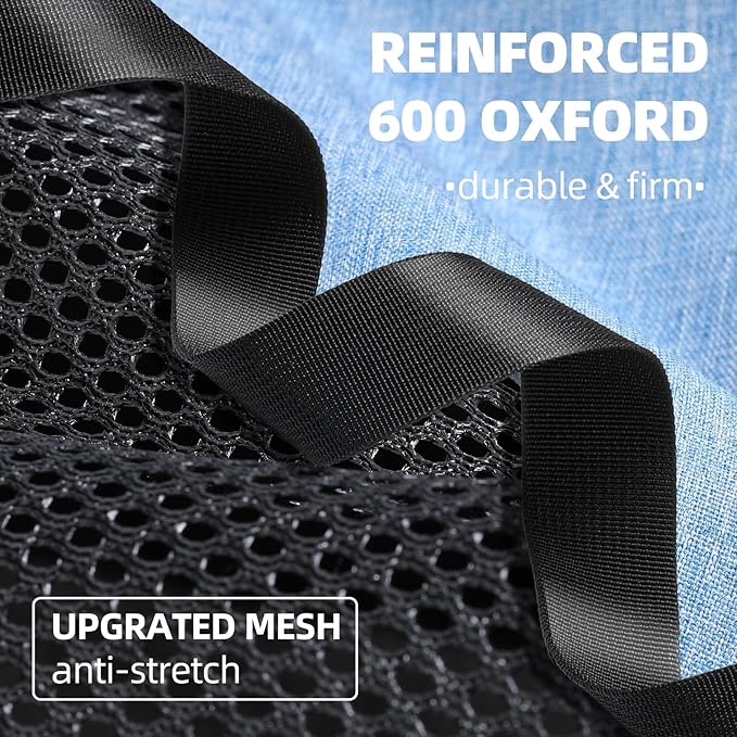 Cat Carrier Soft-Sided 18x11x11 Inch Travel Bag for Medium Cats Over 15lbs, Small Dog Carrier Crate Top Entry Breathable Mesh Puppy 12 Pounds, Pet Rabbit Carrying Cage Kennel Collapsible Blue