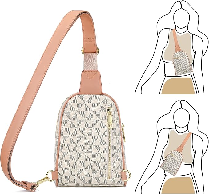 INICAT RFID Blocking Sling Bag Anti Theft Crossbody Bags Women Valentine's Day Gifts Travel Purses Vegan Leather