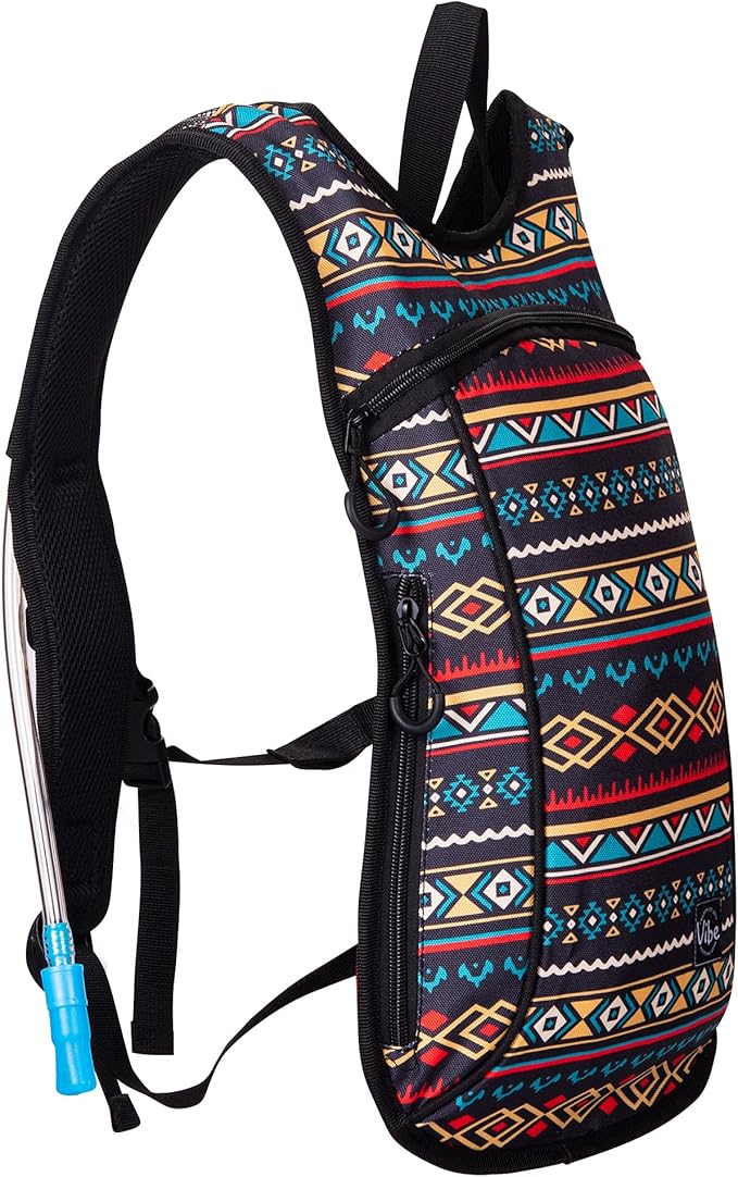 Vibe Festival Gear Hydration Pack Backpack with 2L Water Bladder for Women, Men, Teens, Kids - Hydropack Hydro Sports, Outdoor, Running, Camping, Hiking, Festivals, Raves