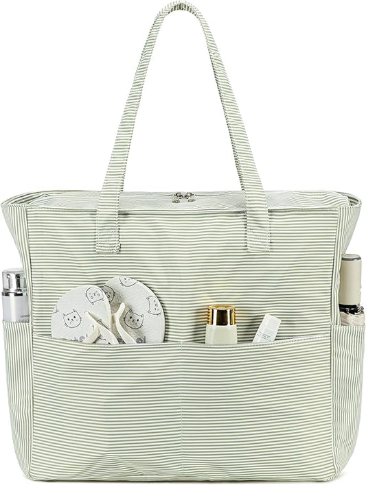 Bluboon Waterproof Beach Tote Pool Bags for Women Ladies Extra Large Carry On Bag With Wet Compartment for Weekender Travel