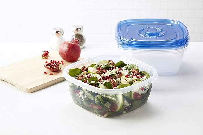 Glad Family Size Food Storage Containers, XL Square (104 Oz) - 3 Count, Standard