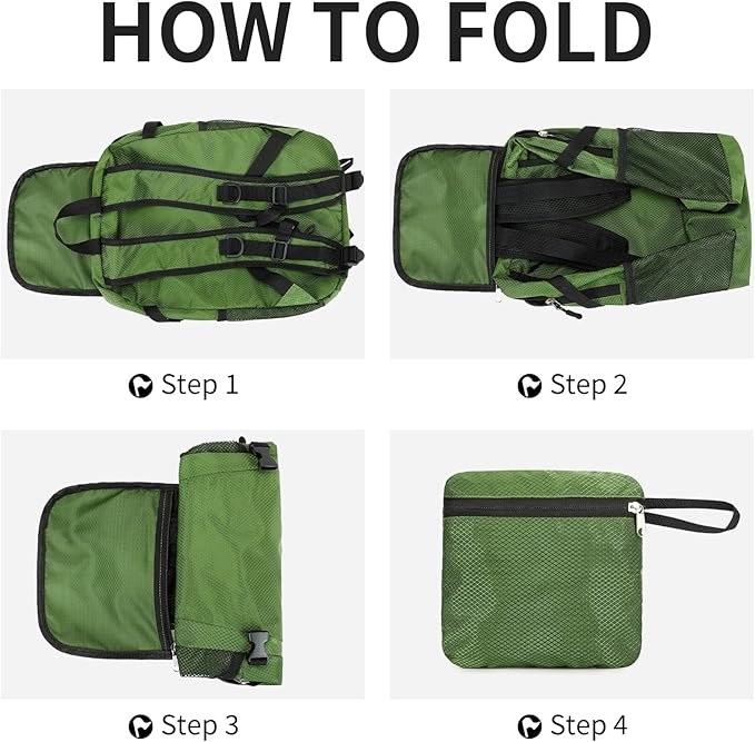 Small Hiking Backpack 15L Travel Lightweight Hiking Packable Daypack Water-Resistant Foldable Backpacks for Women Men Camping