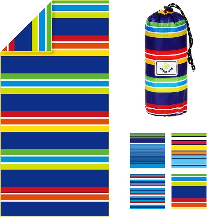 4Monster Microfiber Beach Towel Quick Dry,Super Absorbent Lightweight Travel Towel for Swimmers, Sand Free Camping Towel, Beach Towels for Pool,Swim,Water Sports,Yoga