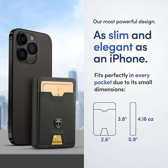 TRAVANDO Swype Slim Wallet for Men Metal RFID Blocking Mens Wallet Card Case (Without AirTag* Pocket)