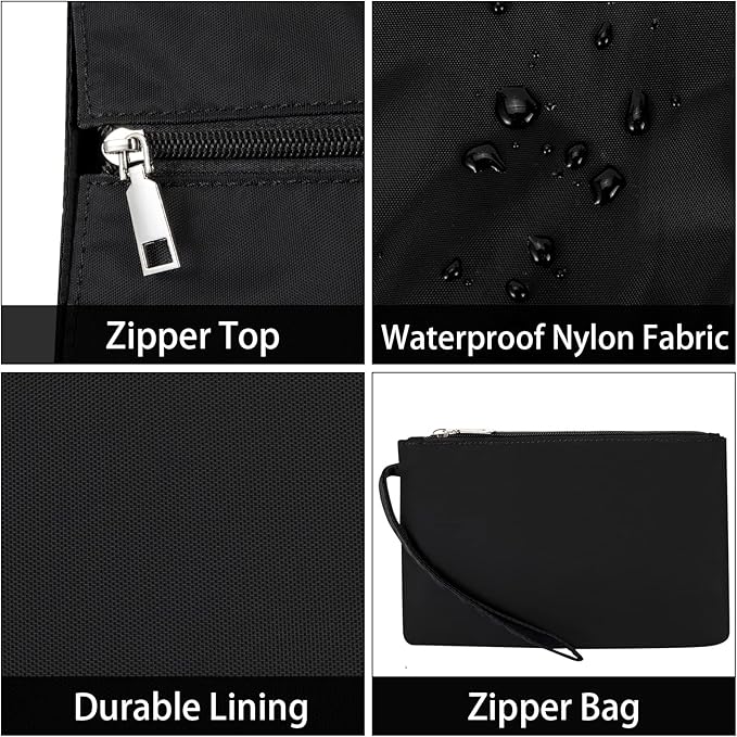 IBFUN Utility Tote Bag with 14/24 Pockets Zip Top Teacher Tote Bag for Teacher/Work Women