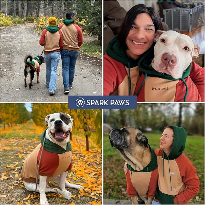 Spark Paws Dog Hoodie – Premium Dog Sweater for Small, Medium, and Large Dogs | Warm Outfits for French Bulldogs, Pitbull, Puppy, Winter Jacket Alternative - Ranger - 5XL