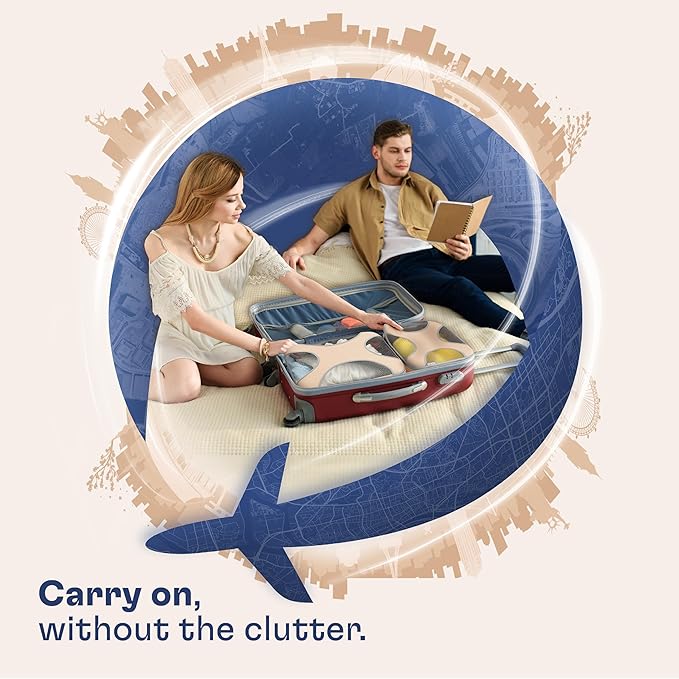 Shacke Premium 5 Packing Cubes Set - Lightweight Mesh Travel Luggage Organizers with Laundry Bag, 5-Piece Suitcase Storage System (Nude Beige)