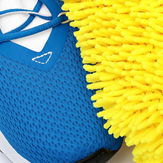 2Pcs Shoe Washing Machine Bag with Insoles | Reusable Sneaker Laundry Bags for Machine Wash | Fluffy Fiber 360° Cleaning with Durable Zipper Closure (Yellow Grey & Trees)