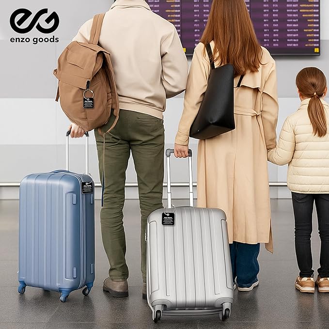 Personalized Luggage Tag | 3 Pack | Custom Luggage Tags for Suitcases | Kids Backpack Tag | 10 Color Options & Choose Font, Font Color