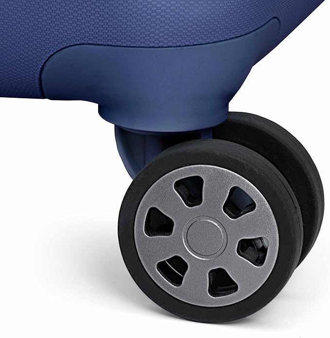 Traveler's Choice Pagosa Indestructible Hardshell Expandable Spinner Luggage, Navy, 26-Inch Medium