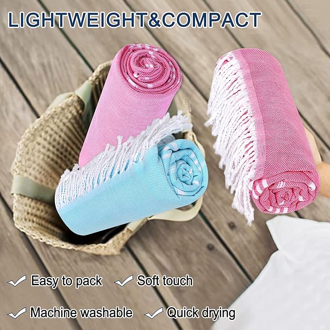 Beach Towel 2 Pack,Sand Free Beach Towels Oversized 39 x 72,Turkish Beach Towel Quick Dry Towel,Lightweight Pool Towels for Adults Travel Towel,Cool Beach Essentials Super Absorbent Towelsv