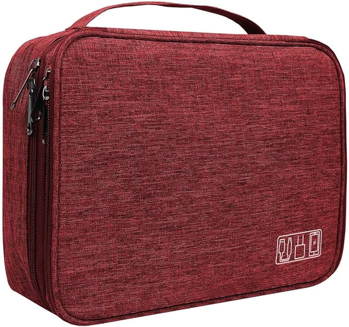 Electronics Organizer, Jelly Comb Electronic Accessories Cable Organizer Bag Waterproof Travel Cable Storage Bag for Charging Cable, Power Bank, iPad