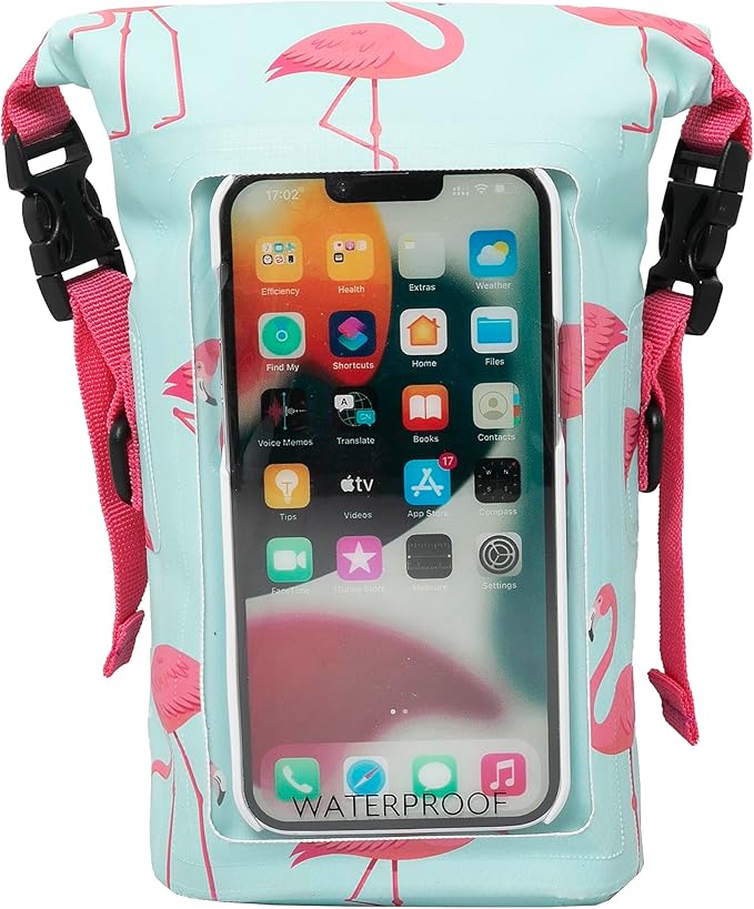 geckobrands Waterproof Phone Tote with 2L Dry Bag and Adjustable Strap – Protect Your Phone and Valuables While on The Go