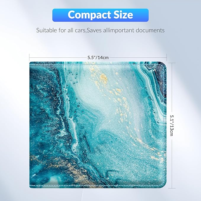 Car Registration and Insurance Card Holder，Vehicle Glove Box Car Organizer，Accessories Case for Storing Driving Licences, Cards, Documents