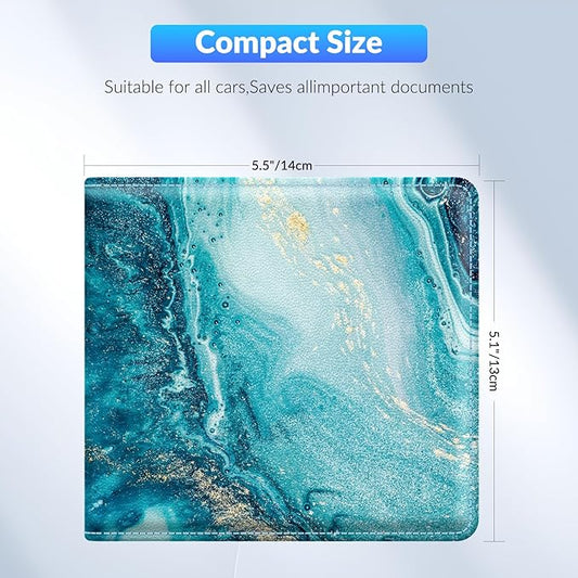 Car Registration and Insurance Card Holder，Vehicle Glove Box Car Organizer，Accessories Case for Storing Driving Licences, Cards, Documents