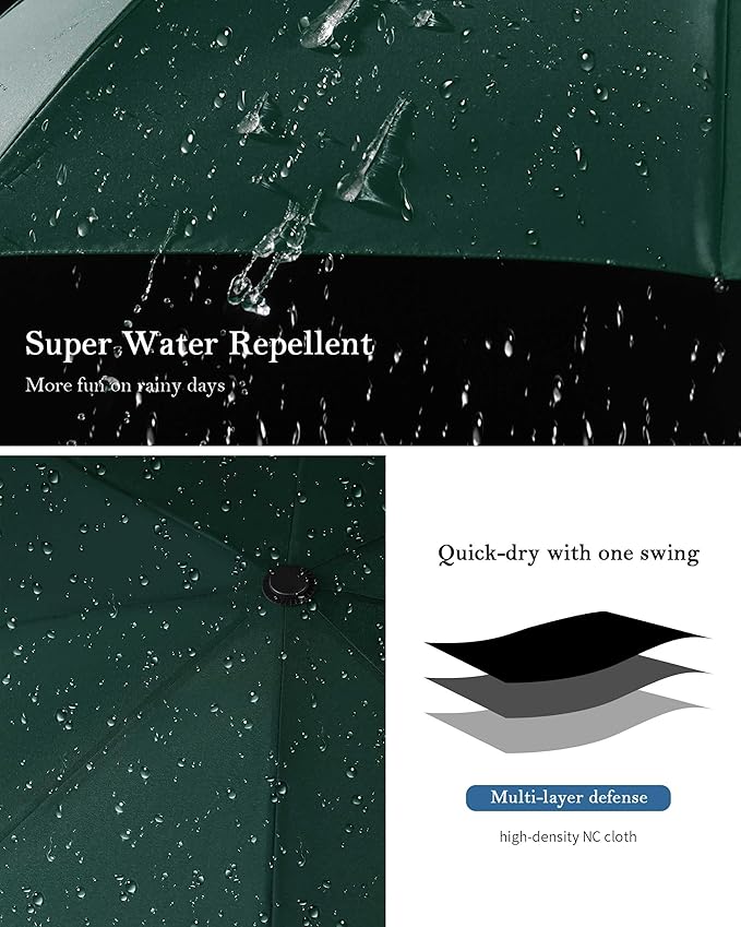 Windproof Travel Umbrella, Automatic Folding Compact Lightweight Umbrella for Women & Men, Durable and Portable, Fits Easily in Purse or Backpack