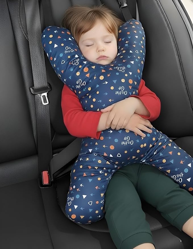 X Shape Travel Pillow – Neck & Head Support Cushion for Airplane, Car, Train & Office – Comfortable Travel Neck Pillow for Sleeping – Compact Portable Neck Pillow for Adults & Kids