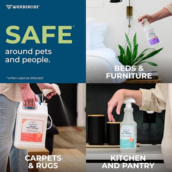 Wondercide - Indoor Pest Control Spray for Home and Kitchen - Ant, Roach, Spider, Fly, Flea, Bug Killer and Insect Repellent - with Natural Essential Oils - Pet and Family Safe — Cedarwood 128 oz