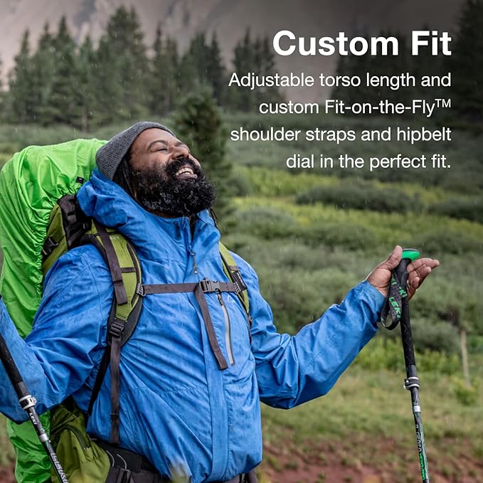 Osprey Aether Plus 100L Men's Backpacking Backpack, Axo Green, L/XL