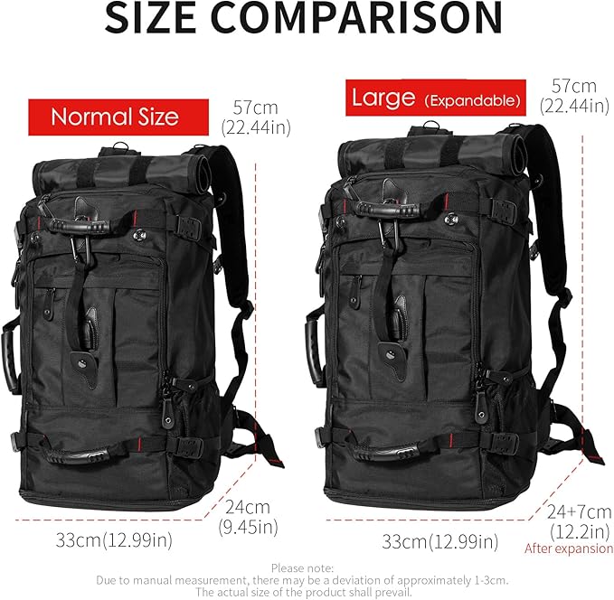 Large Capacity For Travel Hiking Sports Carry On Backpack Durable Convertible Duffle Bag Laptop airplane