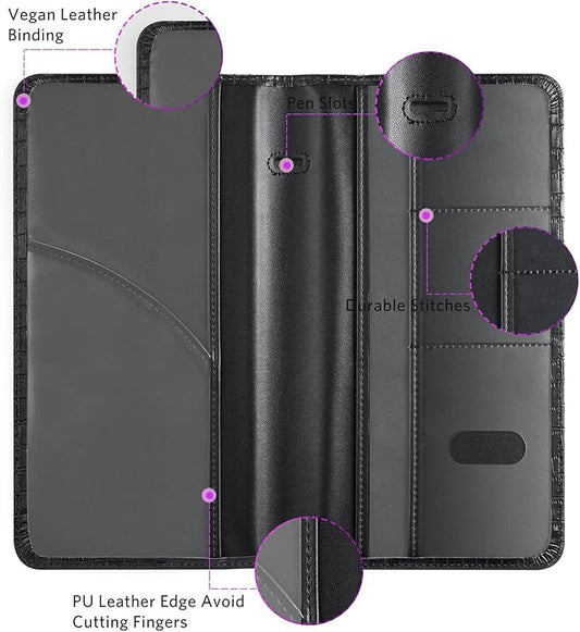 CoBak Car Registration and Insurance Holder - Vehicle Glove Box Car Organizer,Auto Truck Comparment Accessories Case with Magnetic Closure for Driver License,Cards