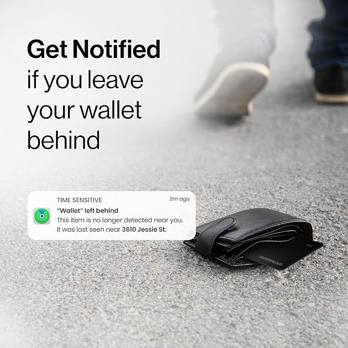 SPOTMINDERS Apple MFi Certified Wallet Tracker Works With Apple Find My Tracking Card for Wallet Card Rechargeable IP68 Waterproof 0.07in Slim iPhone Item Finder for Luggage Tags Purse Gifts for Women