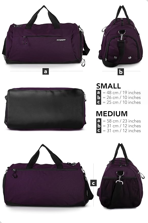 Fitgriff® Gym Bag for Men & Women with Shoe & Wet Compartment - Duffle Bag for Travel, Sports, Fitness & Workout