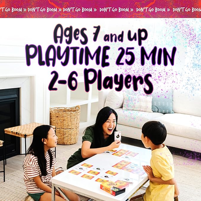 Inspiration Play Don’t Go Boom Family Card Game - Simple and Fun Card Game for Kids and Adults (2-6 Players)