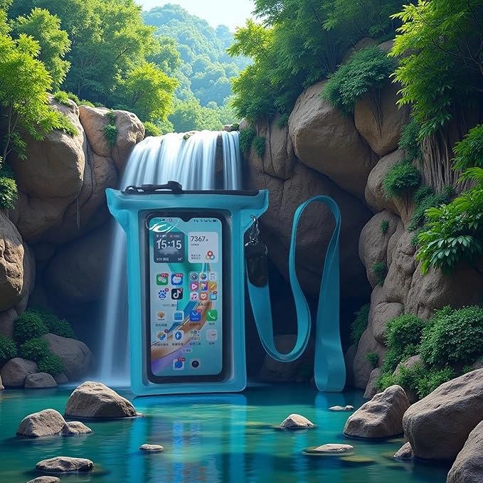 Waterproof Phone Pouch, Waterproof Phone Case, for iPhone 17 16 15 14 Pro Max，IPX8 Waterproof Rating, airtight Zipper Seal