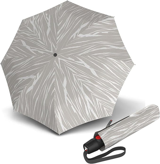 Knirps T.200 Duomatic Compact Rain Umbrella in Liana Nature – Wind Tunnel Tested to 93 mph, Aluminum Steel Fiberglass Frame, 38in Canopy, OEKO-TEX, High-Performance Automatic Travel Umbrellas