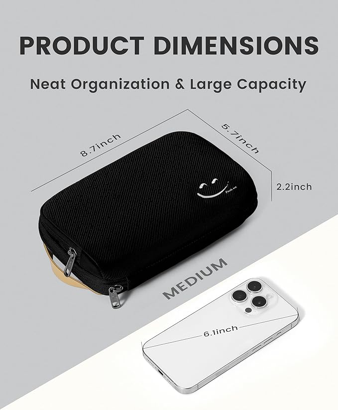 Travelkin Travel Cord Organizer, Electronic Organizer Travel Case, Cable Organizer Bag For Cords,Chargers Phone, Sd Card,Usbs