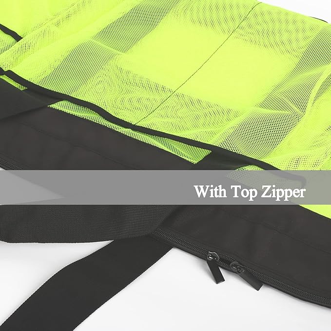 Extra Large Beach Bag Mesh Tote with Zipper and Pockets Ideal for Your Family Cruise/Beach Vacation Essentials