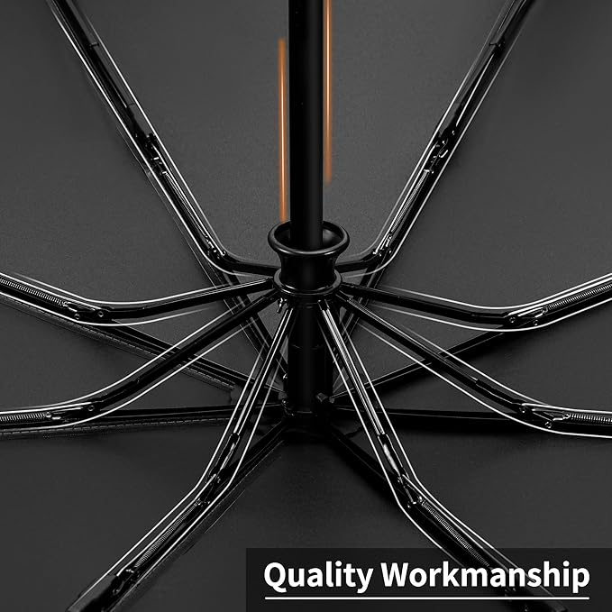 Seniny Windproof Travel Umbrella, Automatic Umbrellas for Rain, Portable & Compact Umbrellas for Backpack, Strong UV for Protection, Folding Small Sun Umbrella for Car, Walking