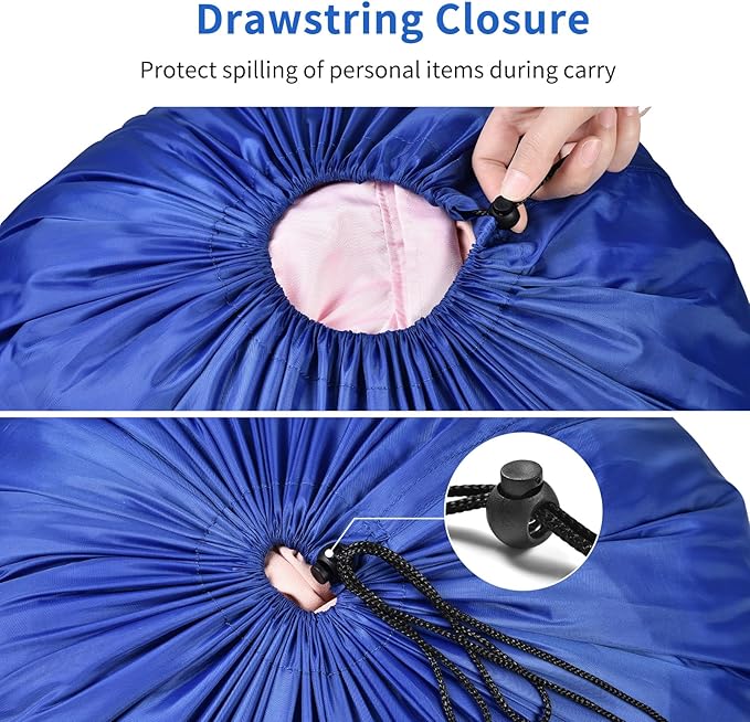 OTraki 2pcs Laundry Bags 24x32 inch Drawstring Closure Laundry Hamper Liner Dirty Clothes Bag Heavy Duty Bag Machine Washable organizer Bag Travel Camp Home College Dorm Black & Blue