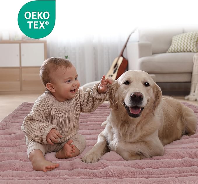 Waterproof Dog Blanket for Small Dogs, Luxury Plush Washable Cats Blankets for Couch Protection, Super Soft Calming Pet Blanket for Indoors (Pink, 25"x35")