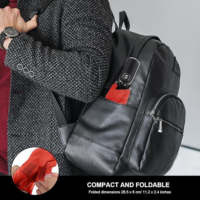 LEAGERA Compact Travel Umbrella for Purse - Flat Handle, Waterproof for Light Rain