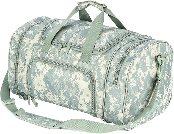 Gym Bag Duffle Bags for Men Women with Shoes Compartment Sport Weekend Travel Overnight Carry On Bag for Tactical Military Travel Work Out Bags (ACCamo)