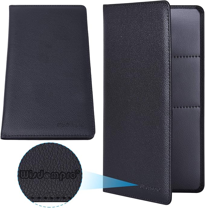 Wisdompro Car Document Holder Organiser, PU Leather Vehicle Insurance and Registration Holders Wallet Case for ID Card, Driving Licence, Key Contact Information Cards