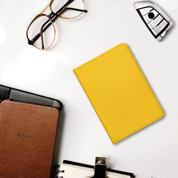 kwmobile Registration and Insurance Holder - Car Document Holder for Vehicle Documents and Cards - PU Leather - Black