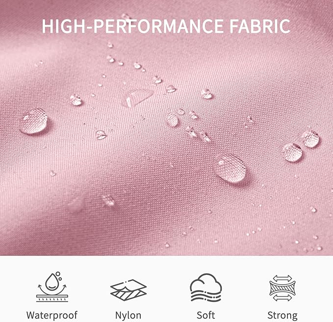 6 Set Compression Packing Cubes for Travel Essentials, Luggage Organizers for Suitcases (Dusty Pink)