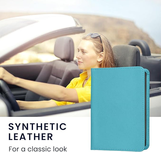 kwmobile Registration and Insurance Holder - Car Document Holder for Vehicle Documents and Cards - PU Leather - Black