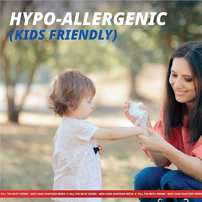 MEDIWIPER 1920 Wipes (80CT*24PK) - Hand Sanitizing Wipes Bulk Pack Alcohol Free Hand Sanitizer for Schools, Classrooms