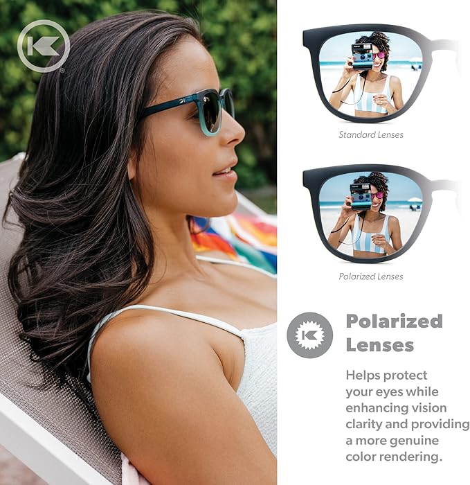 Knockaround Paso Robles Polarized Sunglasses for Women & Men - Impact Resistant Lenses & Full UV400 Protection