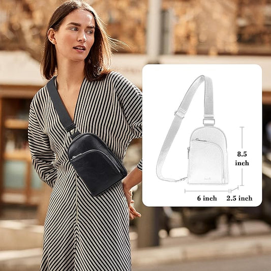 INICAT RFID Blocking Sling Bag Anti Theft Crossbody Bags Women Valentine's Day Gifts Travel Purses Vegan Leather