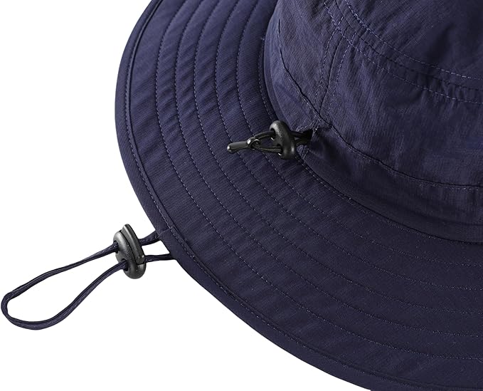 Connectyle Outdoor UPF50+ Men's Sun Hat Foldable Wide Brim Bucket Hat for Fishing Hiking Gardening Breathable Safari Hat