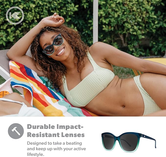 Knockaround Deja Views Polarized Sunglasses for Women - Impact Resistant Lenses & Full UV400 Protection