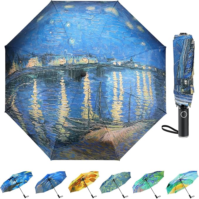 Umbrella, Pretty Umbrellas for Women and men, Ladies Umbrellas for Rain, Automatic Folding Umbrellas Open Close