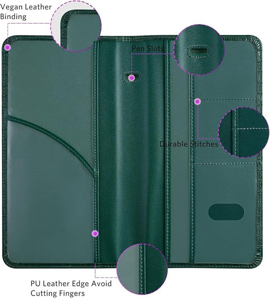 CoBak Car Registration and Insurance Holder - Vehicle Glove Box Car Organizer,Auto Truck Comparment Accessories Case with Magnetic Closure for Driver License,Cards