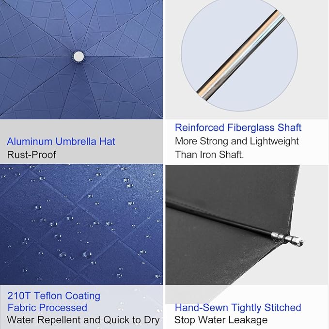 Satol 46/54/62 Inch Large Golf Umbrella, Windproof 10 Ribs Automatic Open/Close Oversize Double Canopy Vented Portable Folding Travel Umbrellas, UPF 50+ Sun & Rain Compact Umbrellas for Outdoor