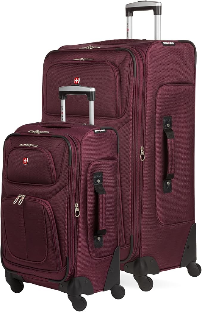 SwissGear Sion Softside Expandable Luggage, Merlot, 2-Piece Set (21/29)